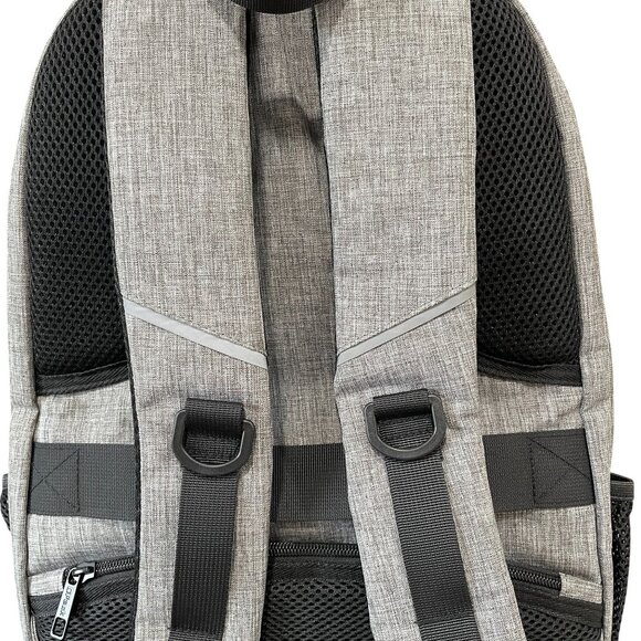 OPack Grey Laptop Backpack USB Port RFID Anti Theft Travel School Bag - Picture 7 of 9